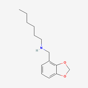 molecular formula C14H21NO2 B1461258 [(2H-1,3-苯并二氧杂环-4-基)甲基](己基)胺 CAS No. 1154338-39-2