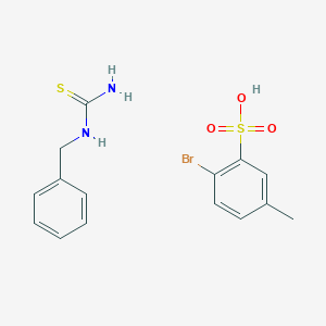 Benzylthiourea;2-bromo-5-methylbenzenesulfonic acid