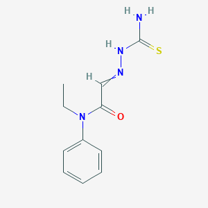 2-(2-Carbamothioylhydrazinylidene)-N-ethyl-N-phenylacetamide