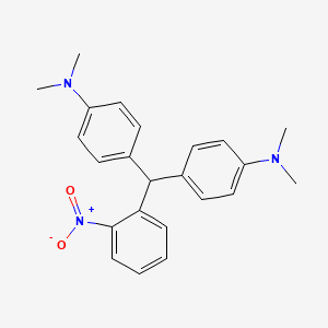 molecular formula C23H25N3O2 B14612662 Benzenamine, 4,4'-[(2-nitrophenyl)methylene]bis[N,N-dimethyl- CAS No. 57752-01-9