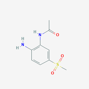 molecular formula C9H12N2O3S B14612668 N-[2-Amino-5-(methanesulfonyl)phenyl]acetamide CAS No. 57421-07-5