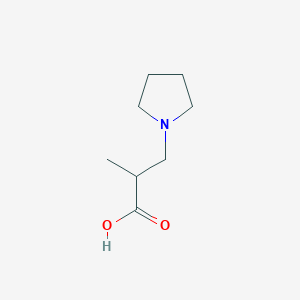 molecular formula C8H15NO2 B1461267 2-Methyl-3-pyrrolidin-1-ylpropanoic acid CAS No. 875255-88-2
