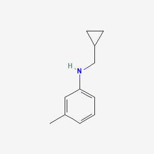 molecular formula C11H15N B1461274 N-(cyclopropylmethyl)-3-methylaniline CAS No. 1156170-54-5