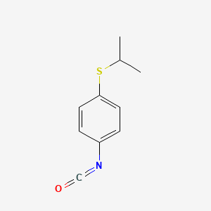 molecular formula C10H11NOS B14612790 1-Isocyanato-4-[(propan-2-yl)sulfanyl]benzene CAS No. 58555-10-5