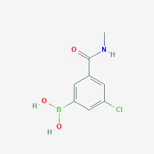 molecular formula C8H9BClNO3 B1461282 (3-氯-5-(甲基氨基甲酰基)苯基)硼酸 CAS No. 957120-51-3