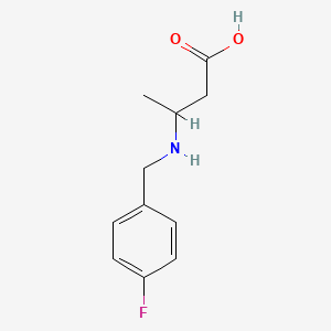 molecular formula C11H14FNO2 B1461283 3-{[(4-Fluorophenyl)methyl]amino}butanoic acid CAS No. 1154386-79-4