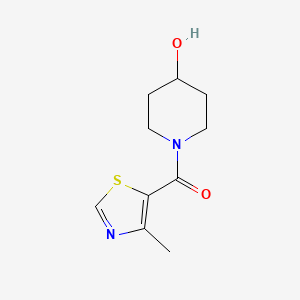 molecular formula C10H14N2O2S B1461286 1-(4-Methyl-1,3-thiazole-5-carbonyl)piperidin-4-ol CAS No. 1156099-33-0