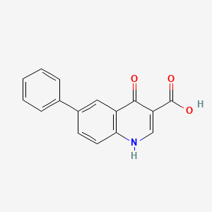 molecular formula C16H11NO3 B1461287 4-Hydroxy-6-phenyl-3-quinolinecarboxylic acid CAS No. 35975-92-9