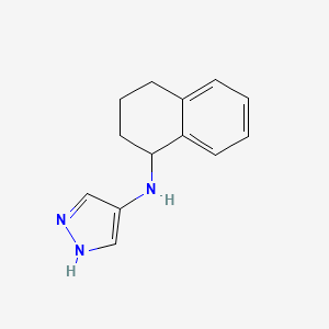 molecular formula C13H15N3 B1461288 N-(1,2,3,4-tetrahydronaphthalen-1-yl)-1H-pyrazol-4-amine CAS No. 1154174-72-7