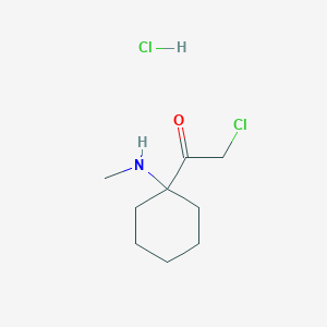 2-Chloro-1-[1-(methylamino)cyclohexyl]ethanone;hydrochloride