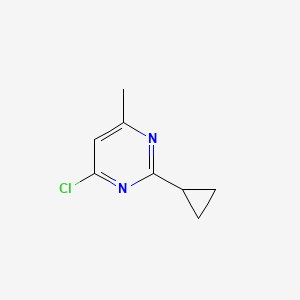 molecular formula C8H9ClN2 B1461289 4-Chloro-2-cyclopropyl-6-methylpyrimidine CAS No. 7043-11-0