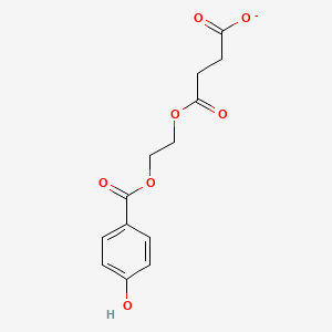 molecular formula C13H13O7- B14612904 4-{2-[(4-Hydroxybenzoyl)oxy]ethoxy}-4-oxobutanoate CAS No. 58510-20-6