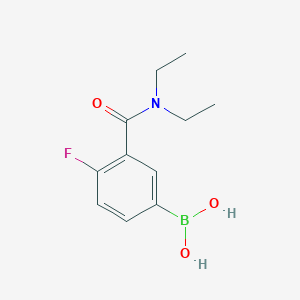 molecular formula C11H15BFNO3 B1461293 3-(Diethylcarbamoyl)-4-fluorophenylboronic acid CAS No. 874219-28-0