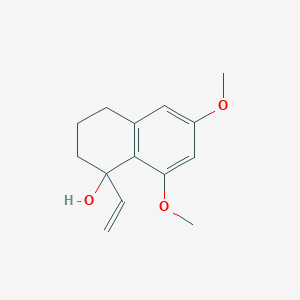 molecular formula C14H18O3 B14612936 1-Ethenyl-6,8-dimethoxy-1,2,3,4-tetrahydronaphthalen-1-ol CAS No. 58697-81-7