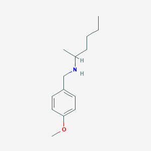 molecular formula C14H23NO B1461295 (Hexan-2-yl)[(4-methoxyphenyl)methyl]amine CAS No. 1157328-03-4