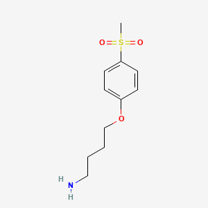 molecular formula C11H17NO3S B1461297 4-(4-Methanesulfonylphenoxy)-butylamine CAS No. 1157512-29-2