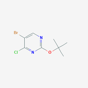 molecular formula C8H10BrClN2O B14613017 5-Bromo-2-tert-butoxy-4-chloropyrimidine CAS No. 57054-95-2