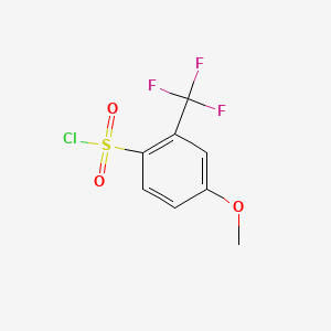 molecular formula C8H6ClF3O3S B1461302 4-Methoxy-2-(trifluoromethyl)benzenesulfonyl chloride CAS No. 775288-85-2