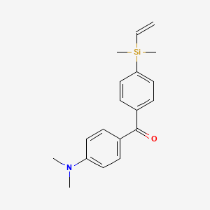 molecular formula C19H23NOSi B14613021 [4-(Dimethylamino)phenyl]{4-[ethenyl(dimethyl)silyl]phenyl}methanone CAS No. 60120-95-8