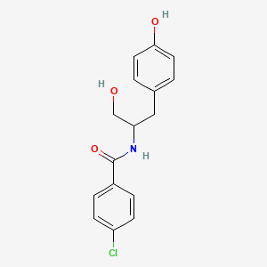 4-Chloro-N-[1-hydroxy-3-(4-hydroxyphenyl)propan-2-yl]benzamide