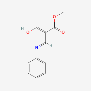 molecular formula C12H13NO3 B14613032 (e)-Methyl 2-anilinomethylene-3-oxobutanoate 