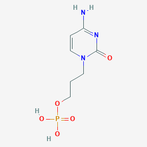 molecular formula C7H12N3O5P B14613035 3-(4-Amino-2-oxopyrimidin-1(2H)-yl)propyl dihydrogen phosphate CAS No. 57530-61-7