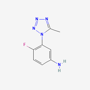 molecular formula C8H8FN5 B1461304 4-fluoro-3-(5-methyl-1H-1,2,3,4-tetrazol-1-yl)aniline CAS No. 1156374-64-9