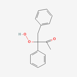 molecular formula C16H16O3 B14613041 3-Hydroperoxy-3,4-diphenylbutan-2-one CAS No. 58966-99-7