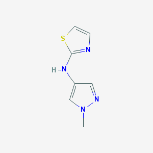 molecular formula C7H8N4S B1461305 N-(1-methyl-1H-pyrazol-4-yl)-1,3-thiazol-2-amine CAS No. 1156302-27-0