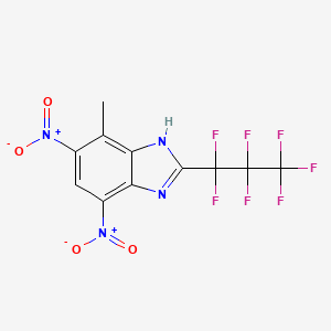 2-(Heptafluoropropyl)-4-methyl-5,7-dinitro-1H-benzimidazole