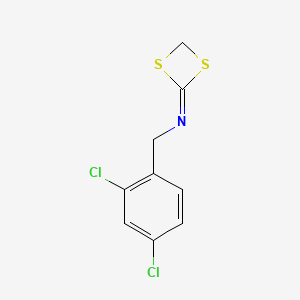 molecular formula C9H7Cl2NS2 B14613086 N-[(2,4-Dichlorophenyl)methyl]-1,3-dithietan-2-imine CAS No. 59753-76-3