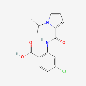 molecular formula C15H15ClN2O3 B1461310 4-氯-2-[1-(丙-2-基)-1H-吡咯-2-酰胺]苯甲酸 CAS No. 1155104-43-0