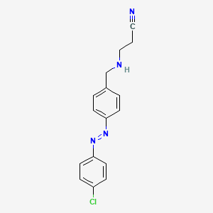 3-[({4-[(E)-(4-Chlorophenyl)diazenyl]phenyl}methyl)amino]propanenitrile