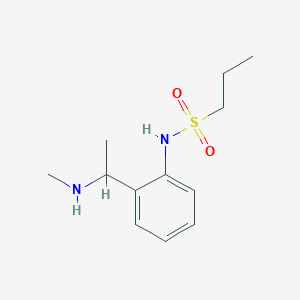 molecular formula C12H20N2O2S B1461311 N-{2-[1-(methylamino)ethyl]phenyl}propane-1-sulfonamide CAS No. 1153077-35-0