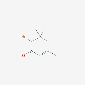 molecular formula C9H13BrO B14613115 6-Bromo-3,5,5-trimethylcyclohex-2-en-1-one CAS No. 58898-37-6