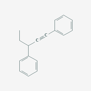 Benzene, 1,1'-(3-ethyl-1-propyne-1,3-diyl)bis-