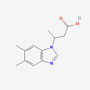 molecular formula C13H16N2O2 B1461314 3-(5,6-二甲基-1H-苯并咪唑-1-基)丁酸 CAS No. 1154389-82-8