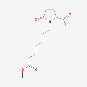 molecular formula C13H21NO4 B14613140 Methyl 7-(2-formyl-5-oxopyrrolidin-1-YL)heptanoate CAS No. 60289-35-2