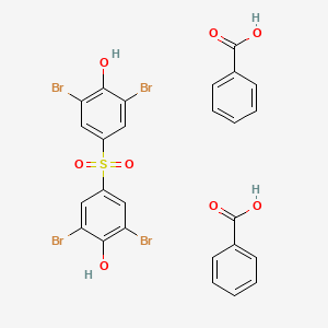 molecular formula C26H18Br4O8S B14613146 Benzoic acid;2,6-dibromo-4-(3,5-dibromo-4-hydroxyphenyl)sulfonylphenol CAS No. 57057-87-1