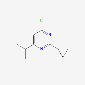 molecular formula C10H13ClN2 B1461316 4-Chloro-2-cyclopropyl-6-isopropylpyrimidine CAS No. 1153413-03-6