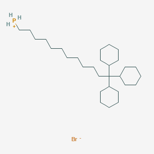 molecular formula C30H58BrP B14613188 (12,12,12-Tricyclohexyldodecyl)phosphanium bromide CAS No. 57441-08-4