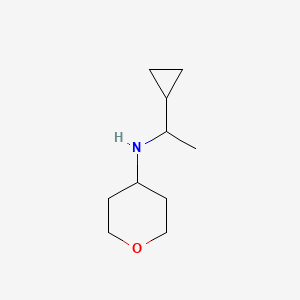 molecular formula C10H19NO B1461321 N-(1-cyclopropylethyl)oxan-4-amine CAS No. 1154887-88-3