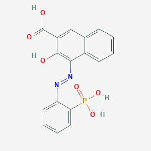 molecular formula C17H13N2O6P B14613253 3-Oxo-4-[2-(2-phosphonophenyl)hydrazinylidene]-3,4-dihydronaphthalene-2-carboxylic acid CAS No. 59488-14-1