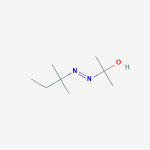 molecular formula C8H18N2O B14613261 2-[(E)-(2-Methylbutan-2-yl)diazenyl]propan-2-ol CAS No. 57931-37-0