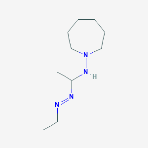 molecular formula C10H22N4 B14613294 N-{1-[(E)-Ethyldiazenyl]ethyl}azepan-1-amine CAS No. 59990-45-3