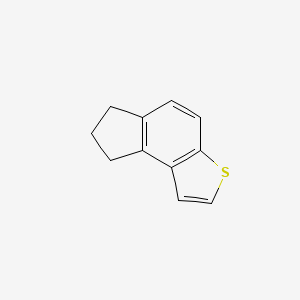 molecular formula C11H10S B14613298 6H-Indeno[5,4-b]thiophene, 7,8-dihydro- CAS No. 59856-05-2