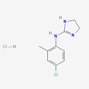 Benzenamine, 4-chloro-N-2-imidazolidinylidene-2-methyl-, monohydrochloride