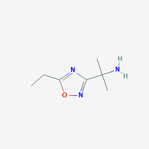 molecular formula C7H13N3O B1461331 2-(5-Ethyl-1,2,4-oxadiazol-3-yl)propan-2-amine CAS No. 1155531-76-2