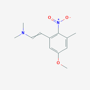 molecular formula C12H16N2O3 B14613318 2-(5-Methoxy-3-methyl-2-nitrophenyl)-N,N-dimethylethen-1-amine CAS No. 61019-04-3