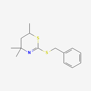 4H-1,3-Thiazine, 5,6-dihydro-4,4,6-trimethyl-2-[(phenylmethyl)thio]-